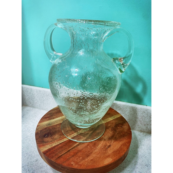 Vintage Glass Amphora Vase - Picture 2 of 5